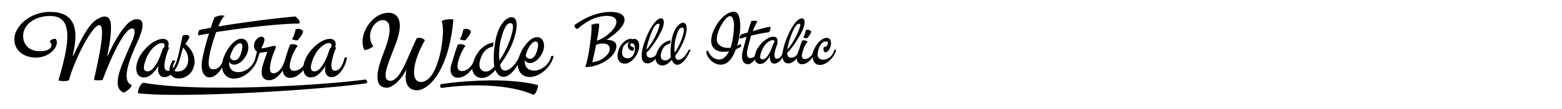Masteria Wide Bold Italic